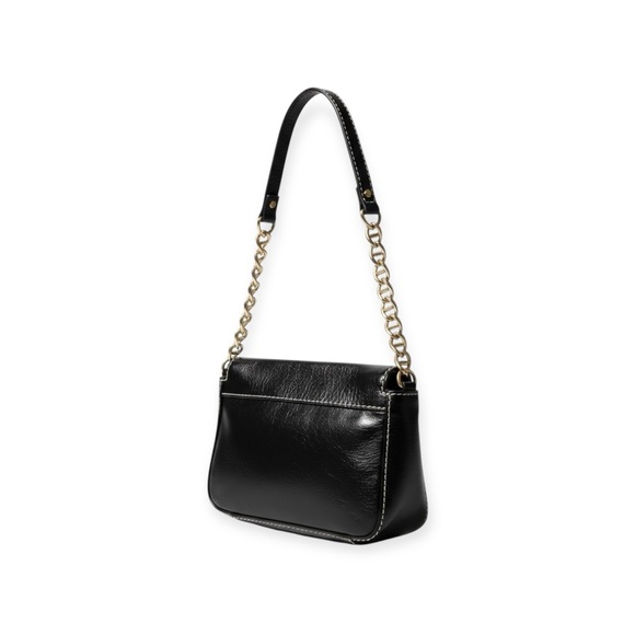 Kate Spade KSNY  Turnlock Gold Chain Handle Mini Bag Handbag  Black Leather  - Picture 14 of 16